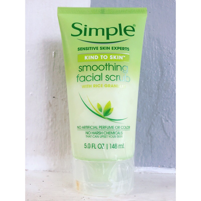 simple rice face scrub