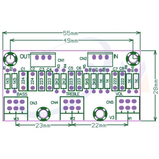 XH-M802 Amplifier Board High And Low Voltage Mixer Tone Board Volume ...