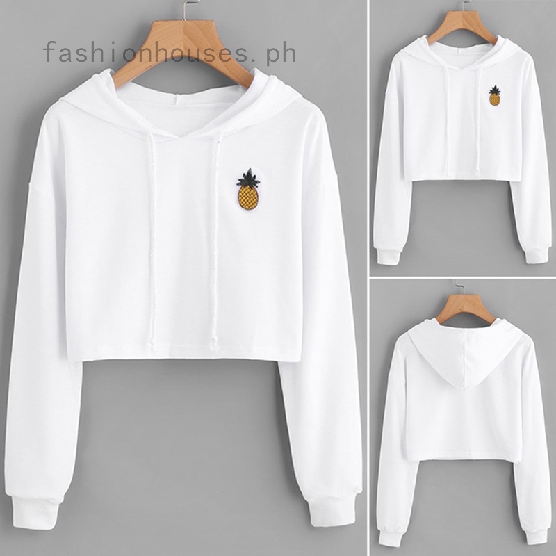 crop hoodie shopee