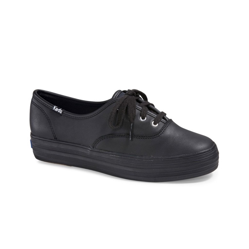 Keds Black Leather Platform Sneakers Shopee Philippines