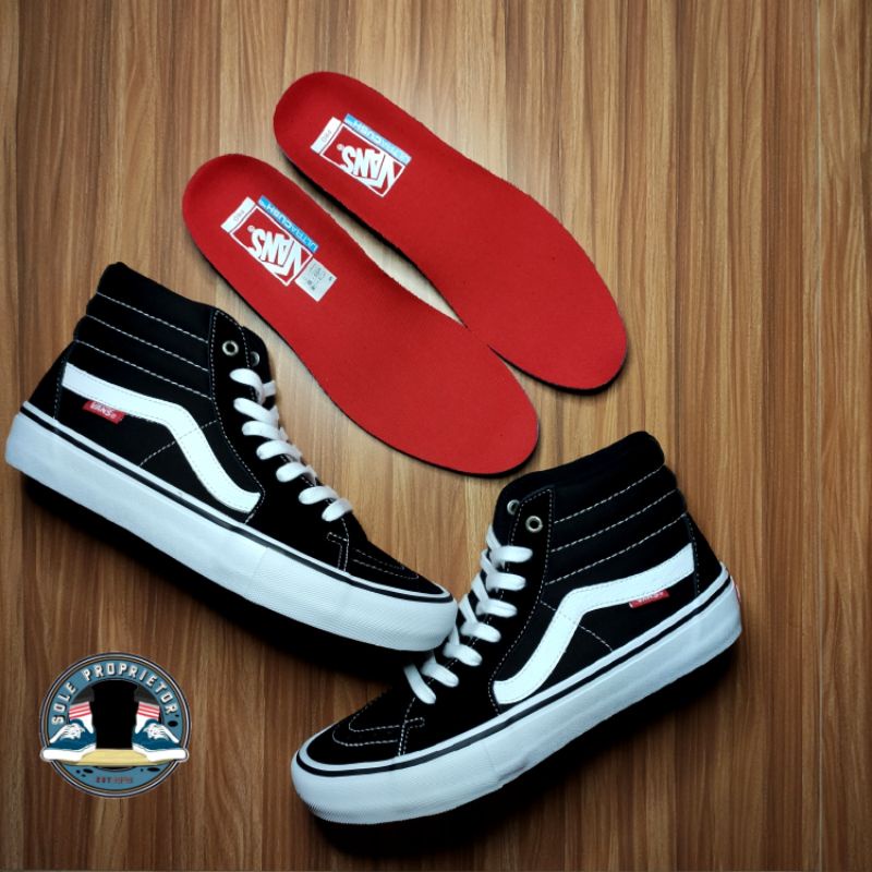 NEW Original Vans Sk8 Hi Pro Classic Black White | Shopee Philippines