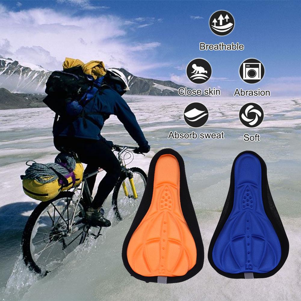Bicycle 3d Gel Silicone Saddle Comfortable Breathable Anti Friction Foam Seat Cover Pad