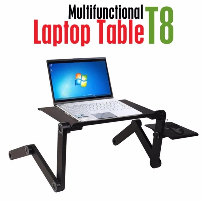 Shopp King T8 Multi Functional And Foldable Laptop Table Black