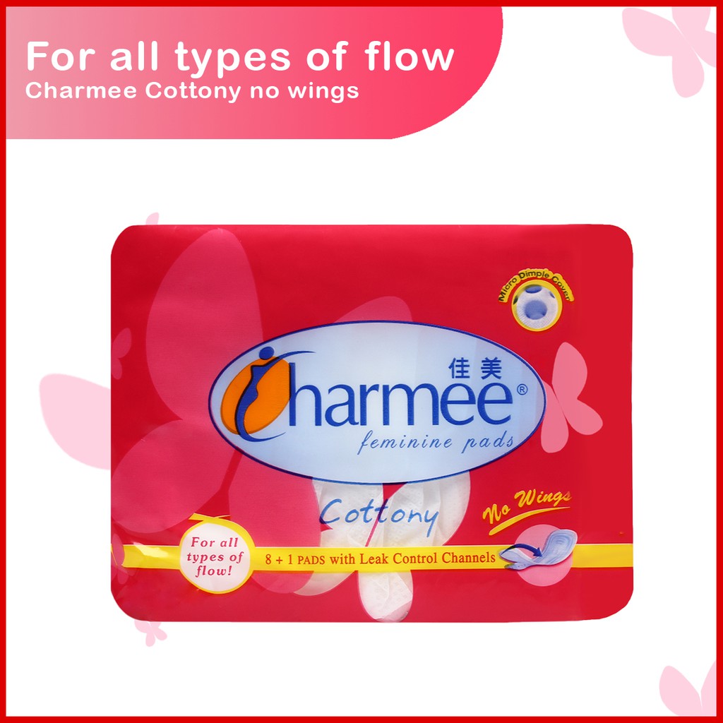 Charmee Sanitary Napkin for All Types of Flow w/o wings 8's Shopee
