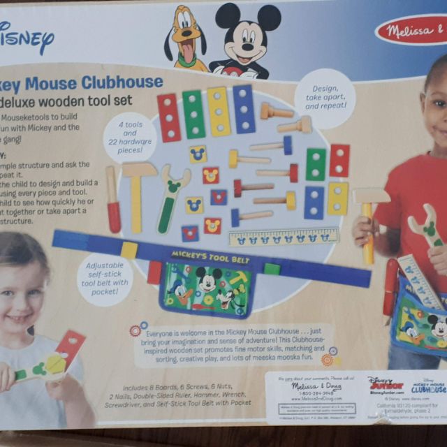 melissa & doug disney mickey mouse clubhouse wooden tool kit