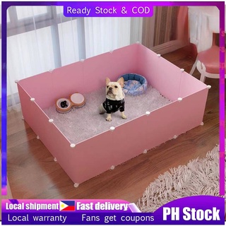 35*35CM DIY Pet Playpen Animal Fence Cage Crate Dog Cat Kennel Pink,White,Blue and Black Extendable