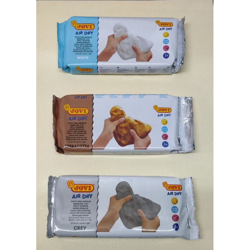 jovi-air-dry-clay-250grams-white-terracotta-grey-shopee-philippines