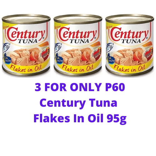 SALE! SALE! (3 for P60) Century Tuna Flakes in Oil 95g (Expiry Date