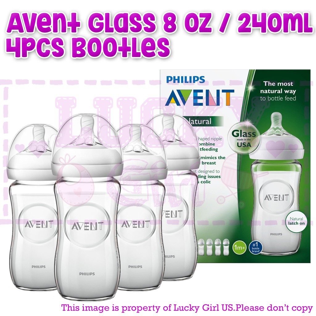 avent glass bottles 8 oz