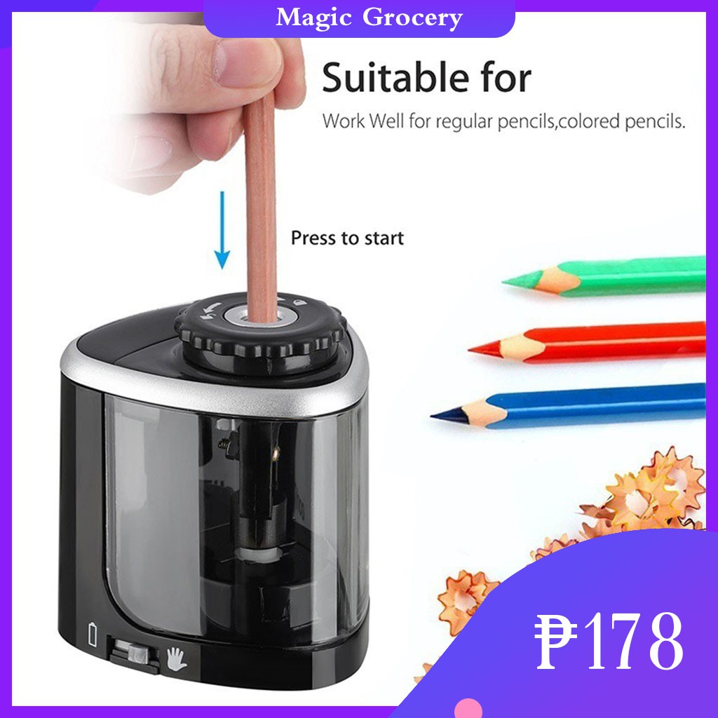 [Fast delivery]Electric Auto Pencil Sharpener Safe Student Helical