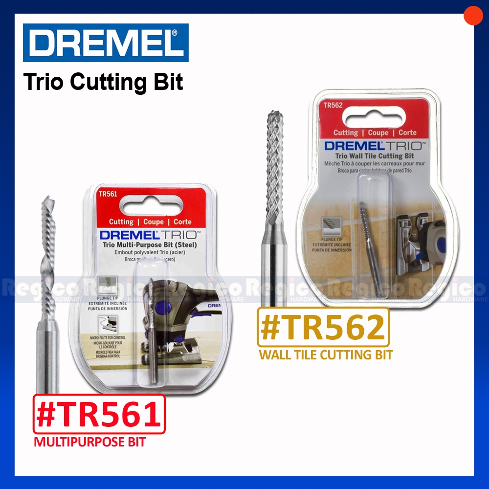 Dremel Trio Wall Tile Cutting Bit Set TR562 TR561 Dremel Accessories Regico Hardware Shopee