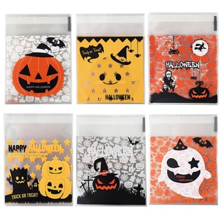Halloween Sweet Candy Cookie Biscuit Treat Seal Bags Pumpkin Ghost Witch Bat