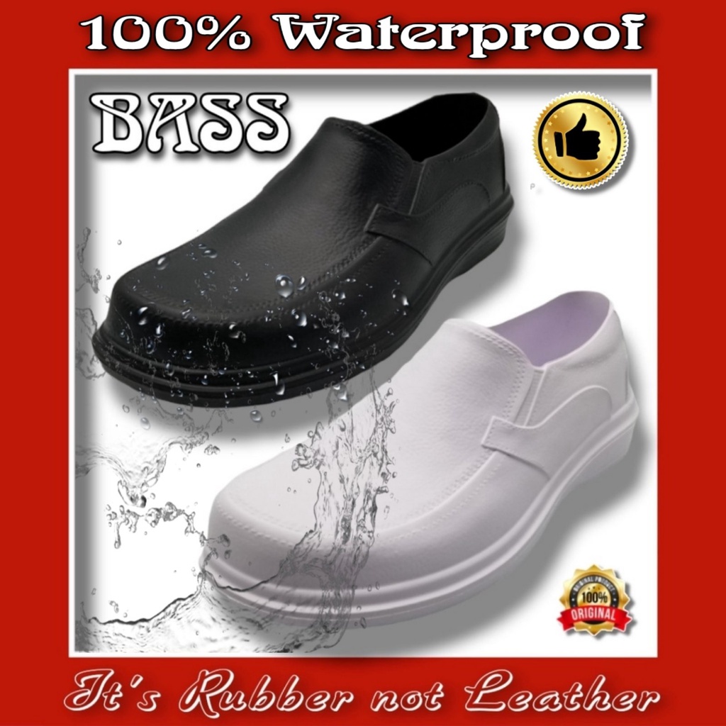 DURALITE Bass Men's Lightweight and Waterproof Casual rubber Shoes (Black and White) Shopee