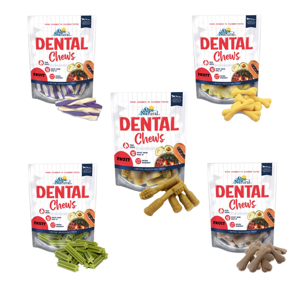 Alps Natural Dental Chews Fruity Dog Dental Treats 150g Shopee