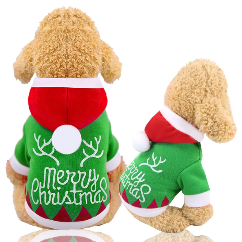 Christmas Dog Clothes Winter Pet Outfit Xmas Dog Coat Jacket Hoodie Cat Chihuahua Pomeranian Poodle Bichon Schnauzer Dog Costume #2