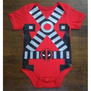 red baby bodysuit