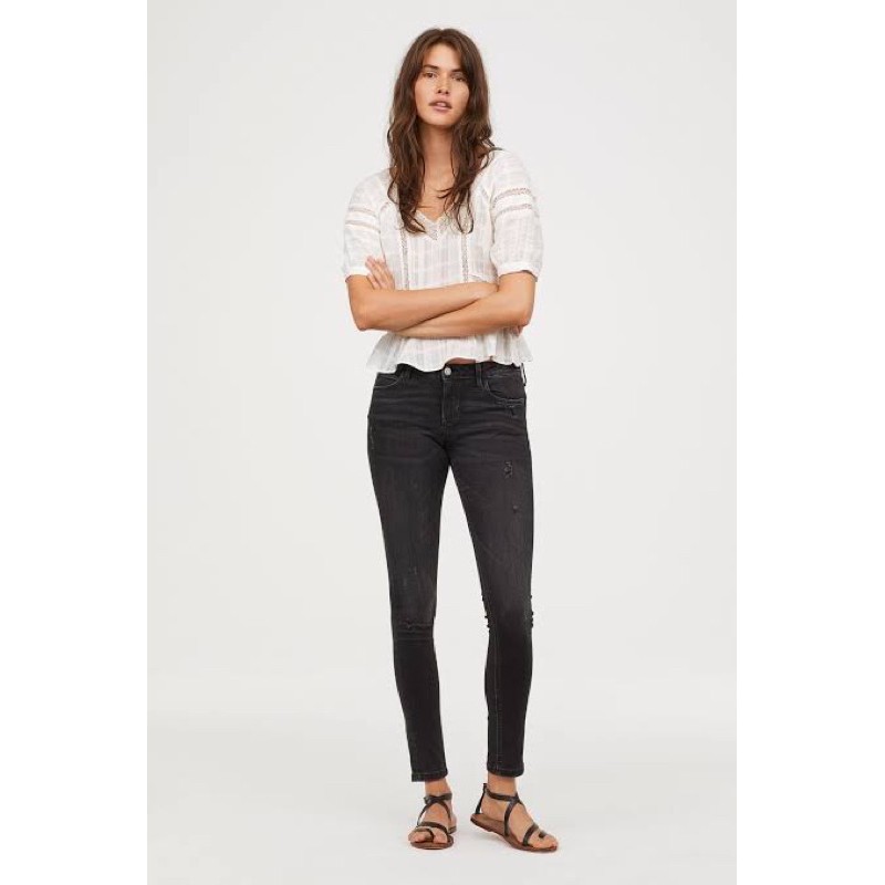 push up jeggings low waist h&m