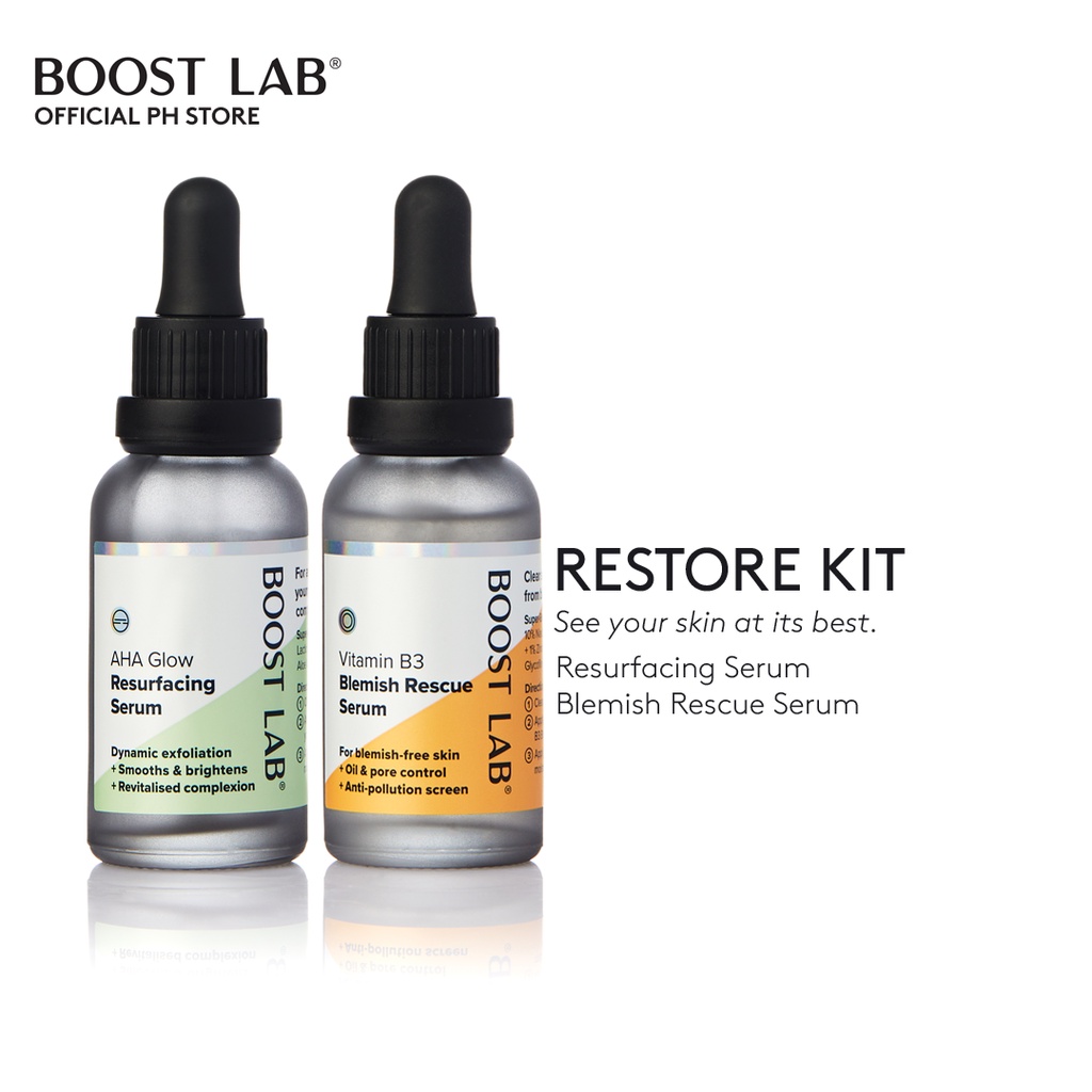 BOOST LAB Restore Kit (Blemish Rescue Serum + Resurfacing Serum