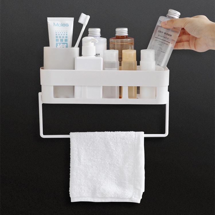 N010-Bathroom shelf corner shelf toilet storage hand washing no punching no trace storage rack