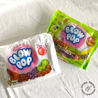 [ON HAND] Charms Blow Pop Assorted & Sweet Sour Bubble Gum Filled Lollipops 10.5oz Bag