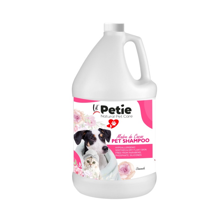 (G) 3.8 Liters  Petie Pink Madre De Cacao Pet Shampoo with Aloe Vera Natural Organic #2