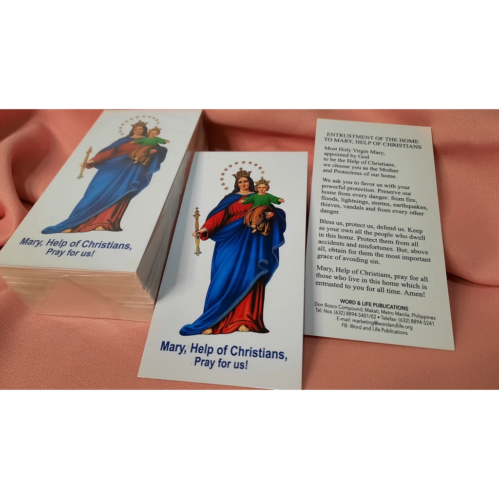 MARY, HELP OF CHRISTIANS STAMPITAS WITH PRAYER - 100PCS PER PACK ...