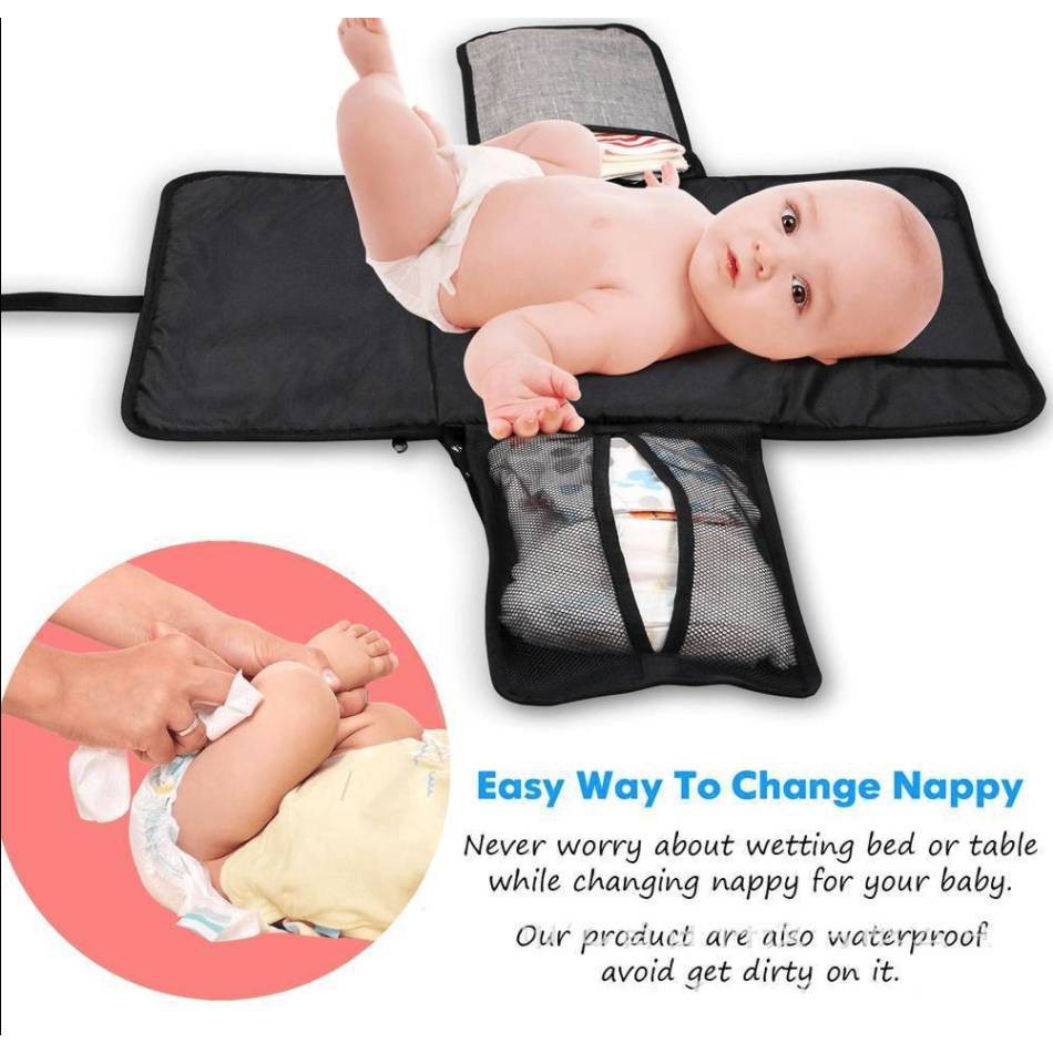 portable changing mat with storage