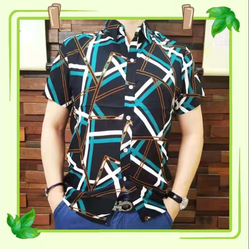 Download WOLFZONE Summer Checkered Print Short Sleeve Shirts ...