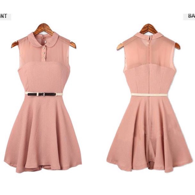 peach dress