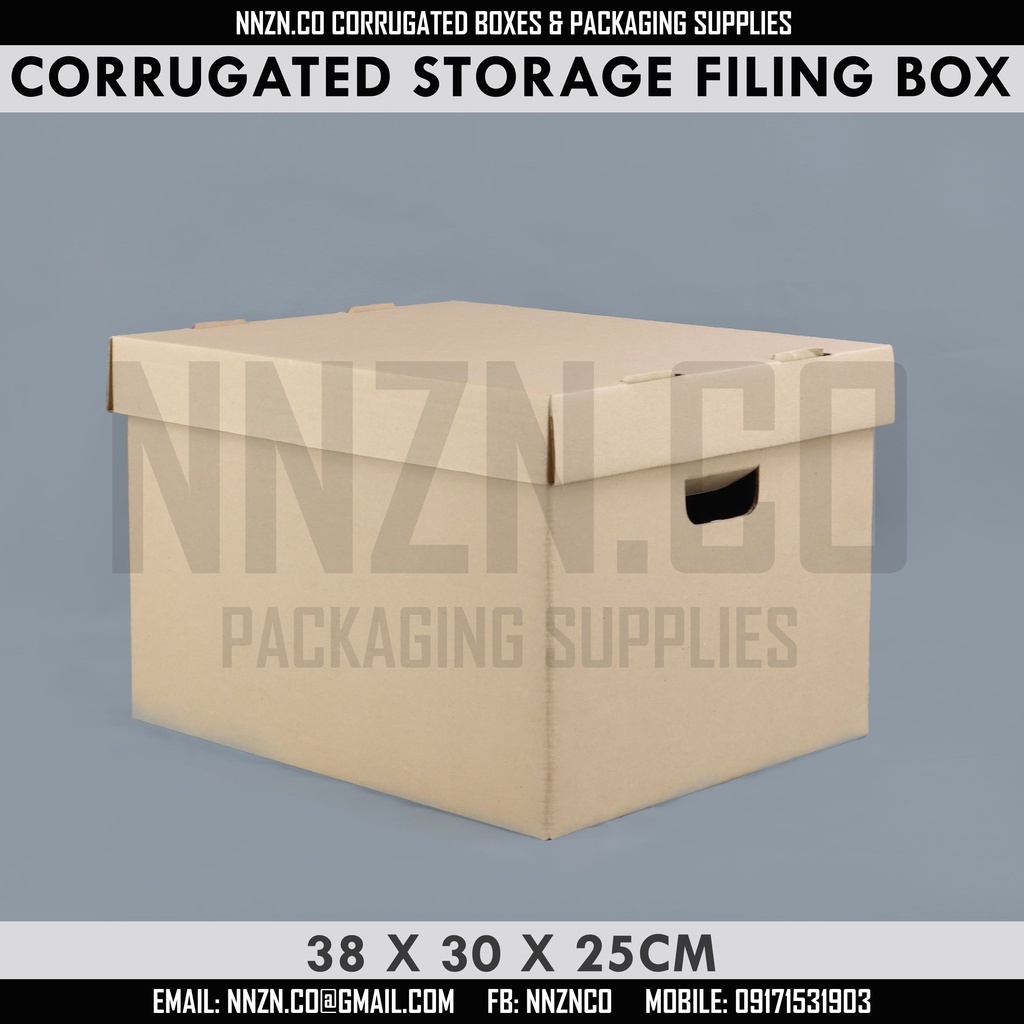 NNZN Corrugated Filing Box Storage Container Office Filing Box File Box