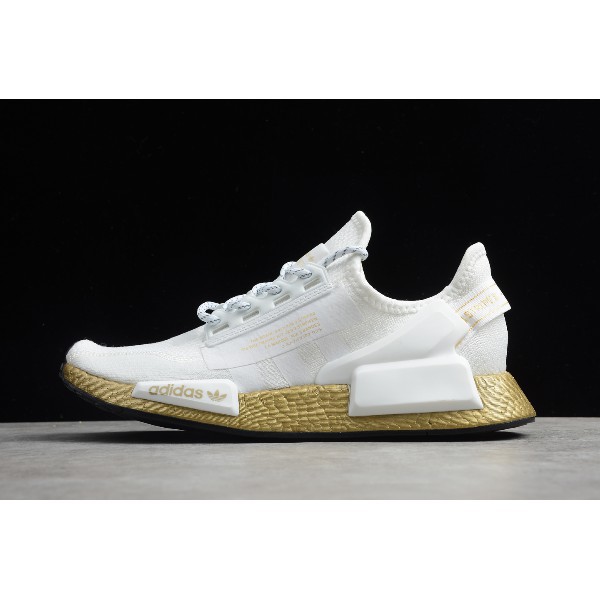 white and gold nmd