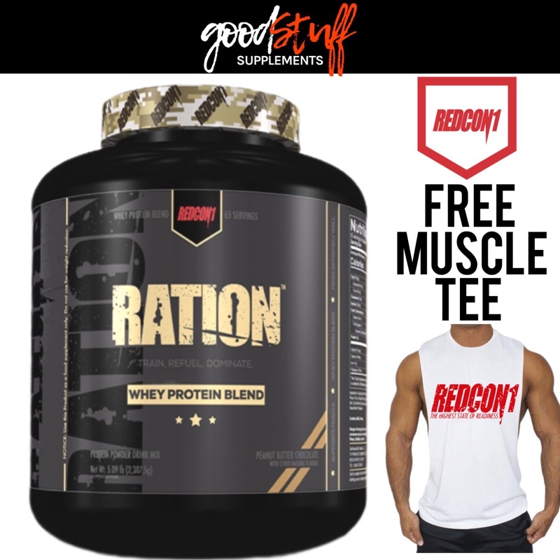 REDCON1 Ration Whey Protein Blend Free Muscle Tee Shopee Philippines