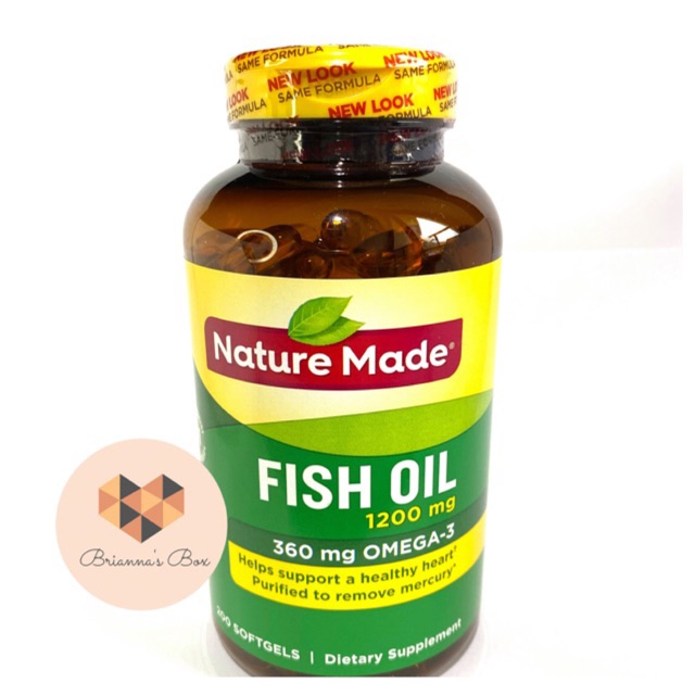 Nature Made Fish Oil Omega 3 Supplement 200 Softgels