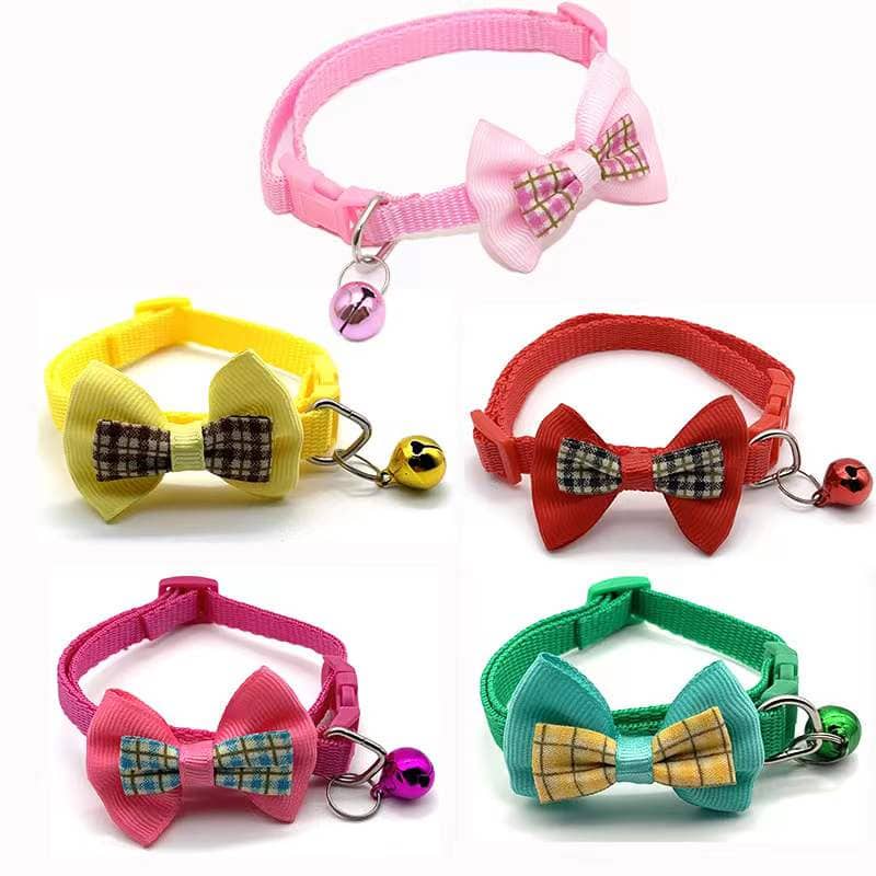 DOG COLLAR RIBBON WITH CHECKERED DESIGN AND BELL Shopee Philippines