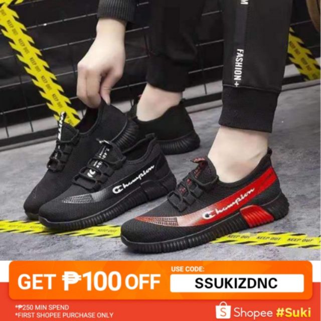 champion black slip on shoes