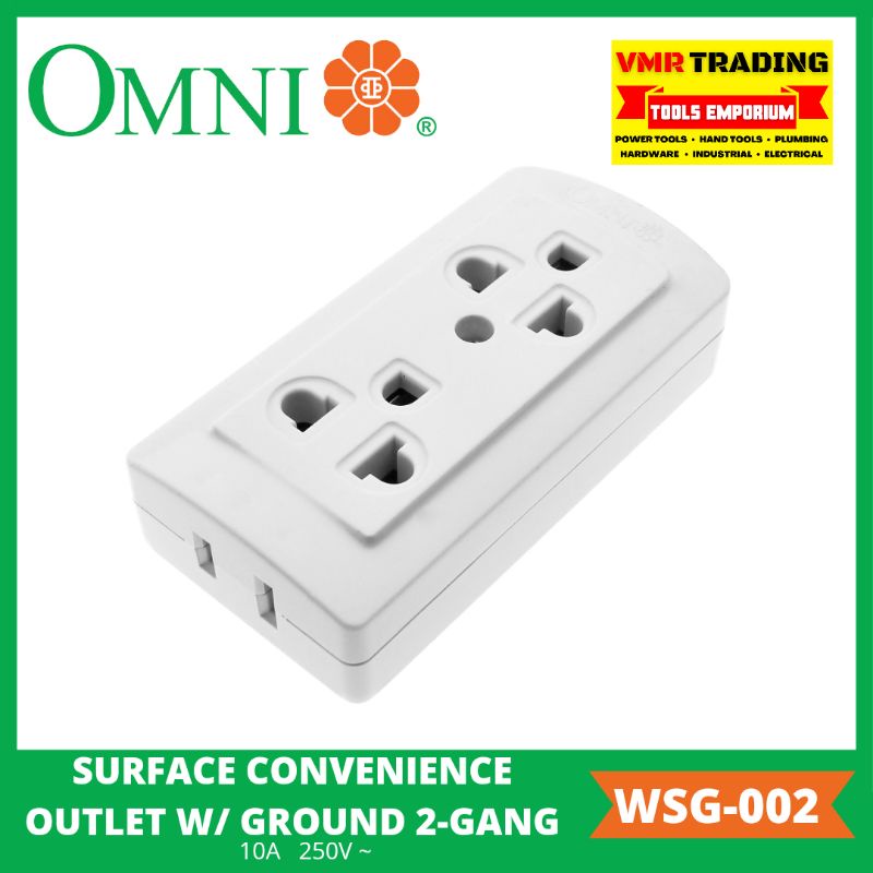 Omni Outlet Surface Type Wground 2 Gang Shopee Philippines 7767