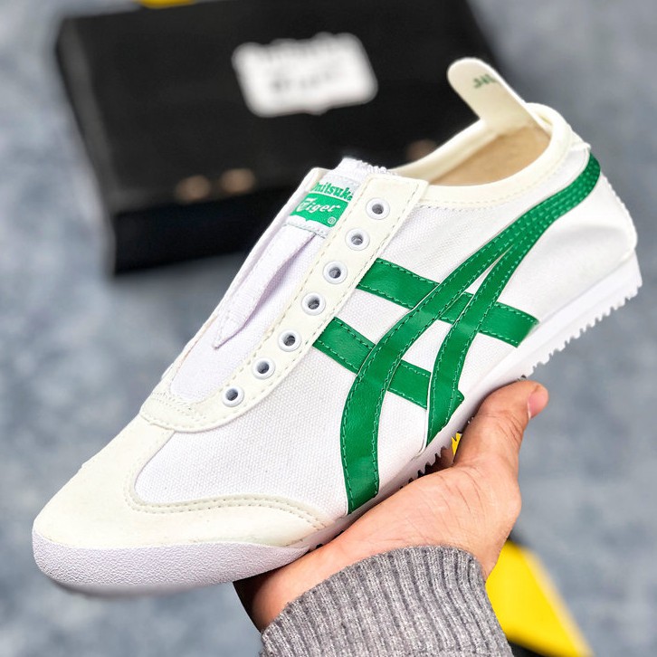 onitsuka tiger green and white