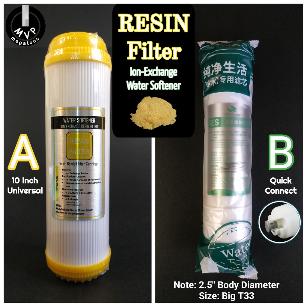 Resin Water Filter Ion Exchange Water Softener (10 Inch Universal or