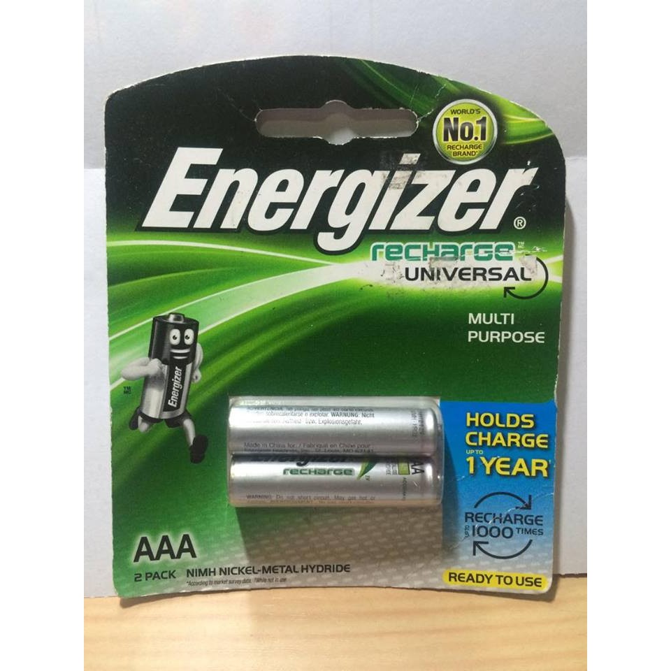 Original Energizer Rechargeable AAA Battery (2pcs/pack) Shopee