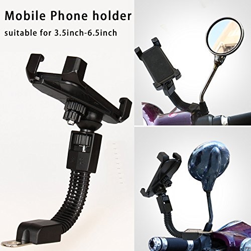 motorcycle mirror phone mount