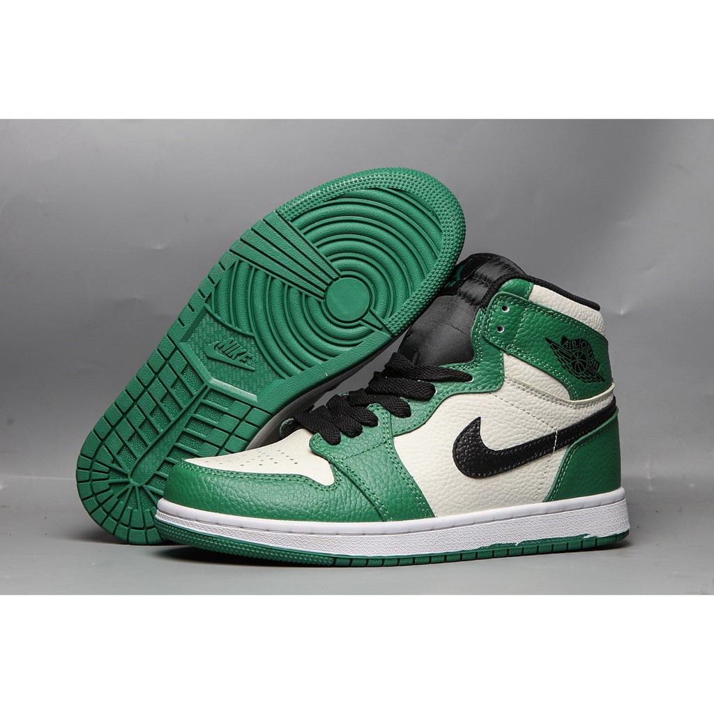 air jordan 1 high green and white