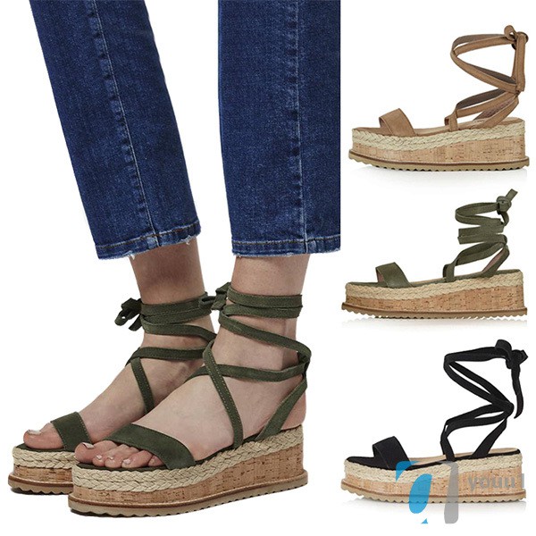 lace up platform espadrille sandals