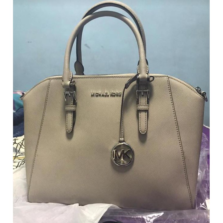 michael kors ciara large saffiano leather satchel