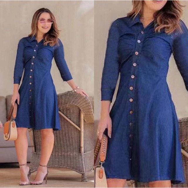 shopee denim dress