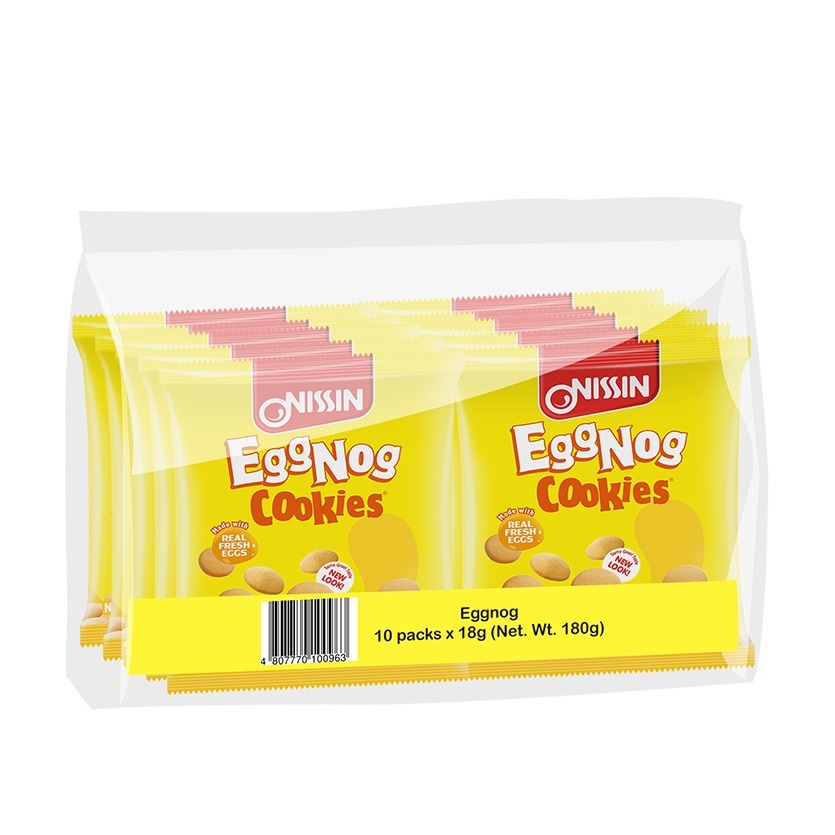 Nissin Eggnog Cookies 18G X 10 | Shopee Philippines