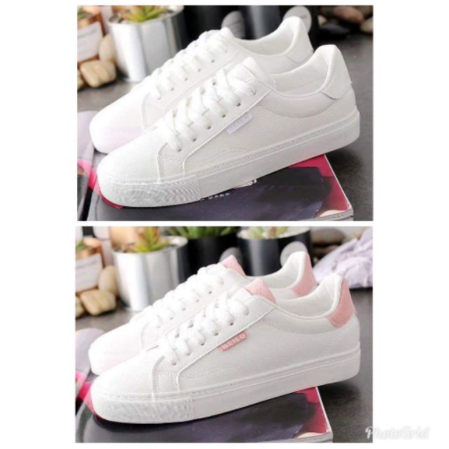 white sneakers shoes