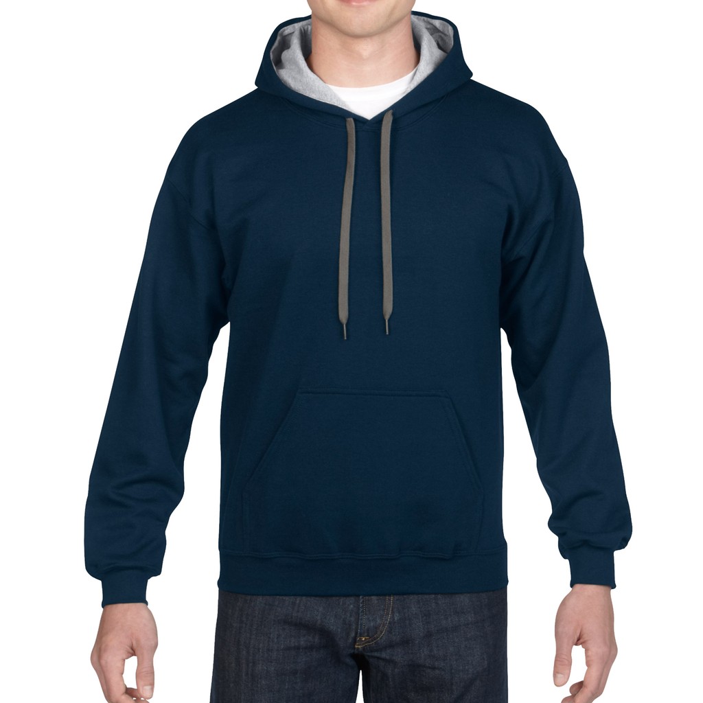 navy gildan hoodie