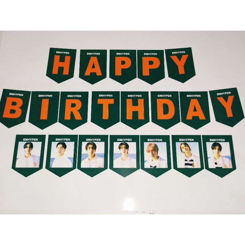 Enhypen Happy Birthday Banner with 7 Individual Pics | Shopee Philippines
