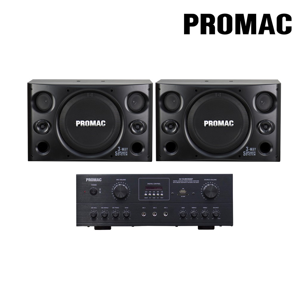Promac [KAS1080BT] 10 Inches Karaoke Speaker with Amplifier Shopee