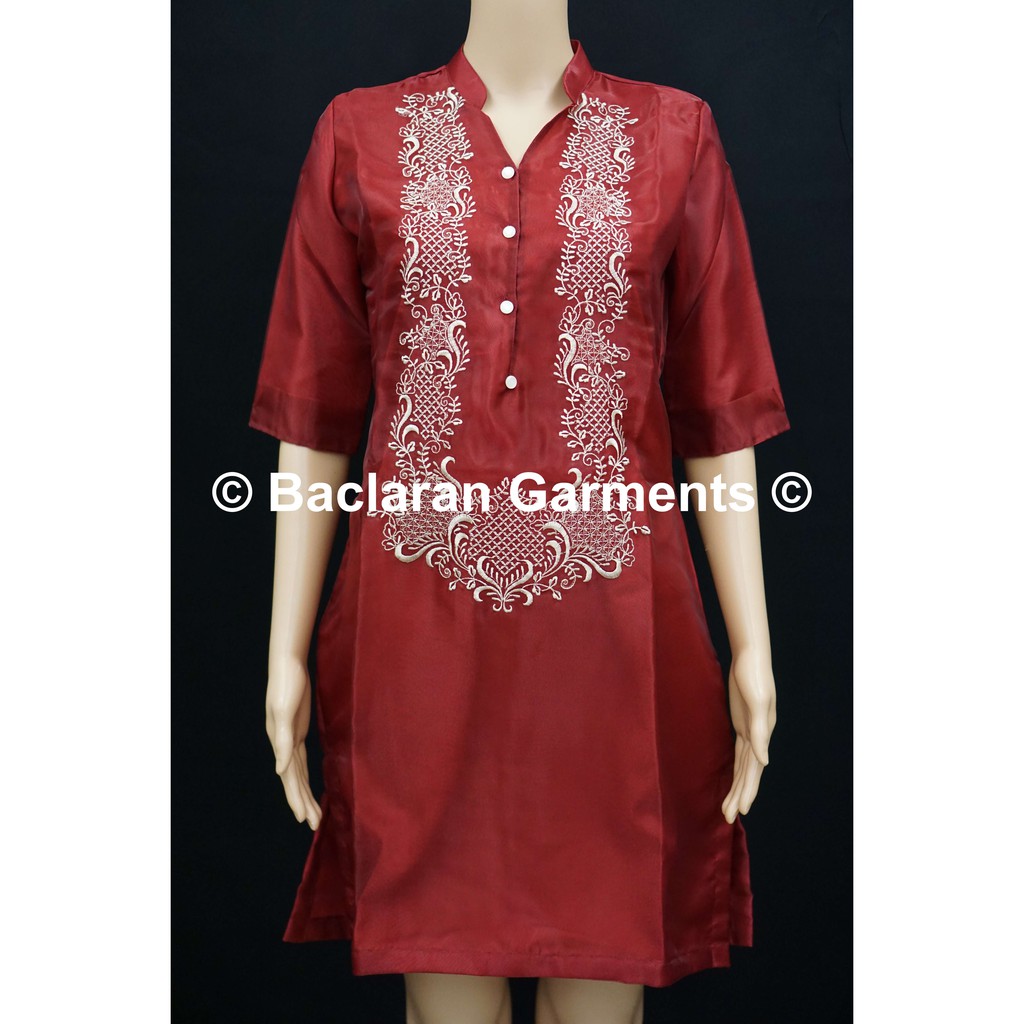 HIGH QUALITY FILIPINIANA LADIES BARONG - MARIAN DRESS #3 | Shopee ...